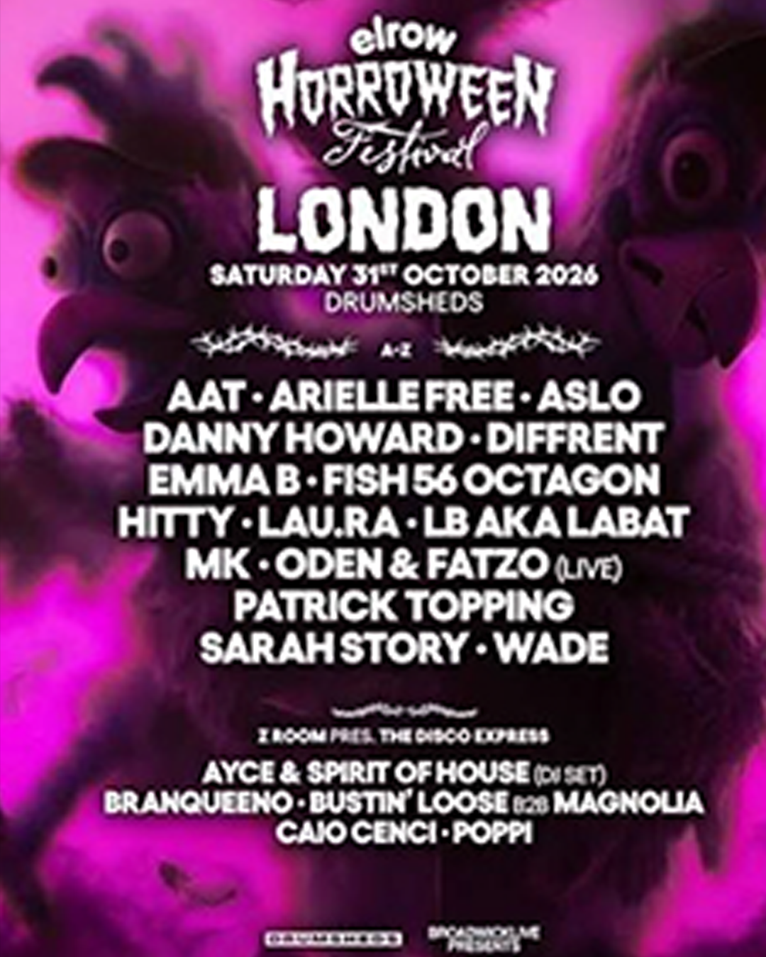 elrow Horroween Festival at Drumsheds London