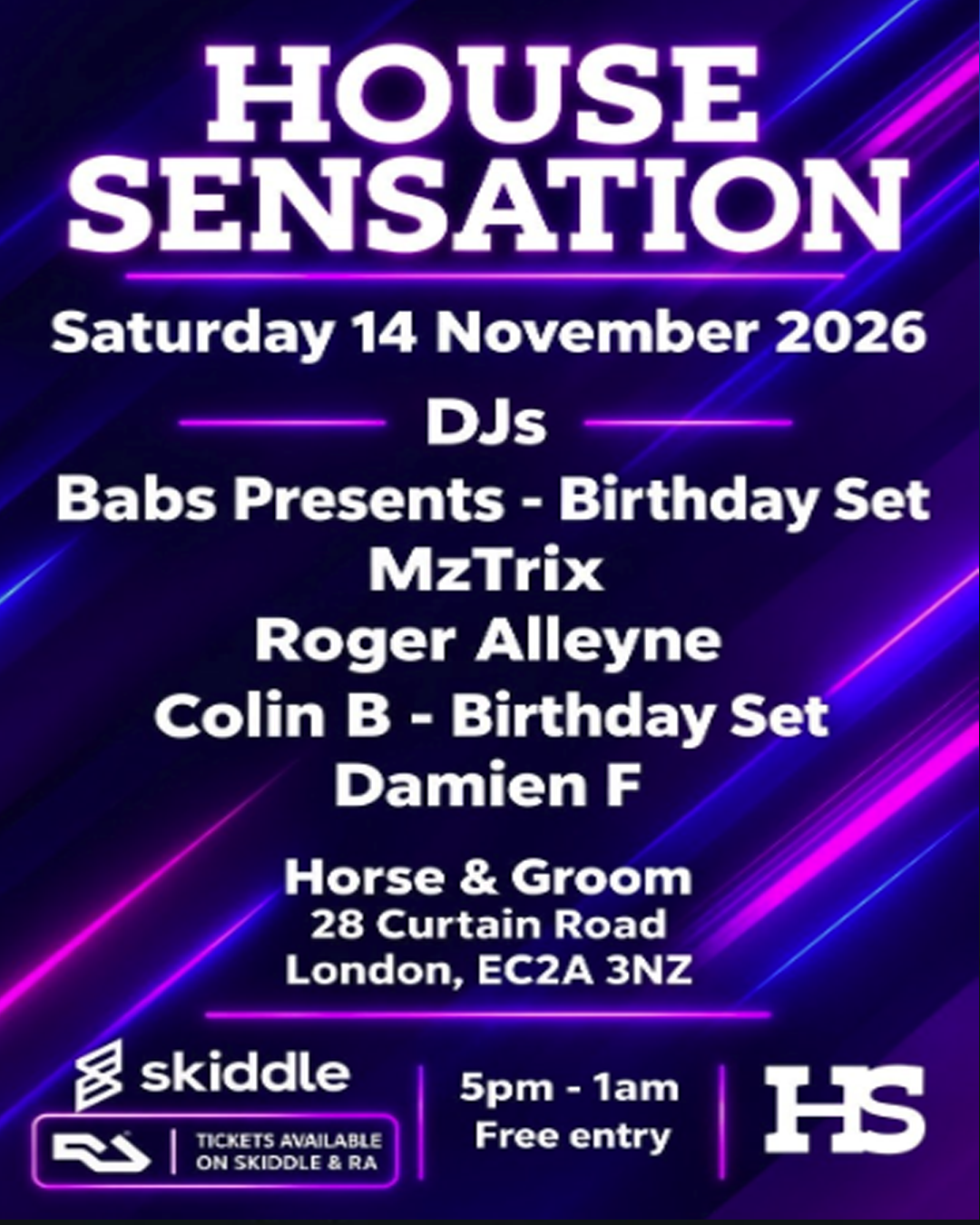 HOUSE SENSATION at HORSE & GROOM London