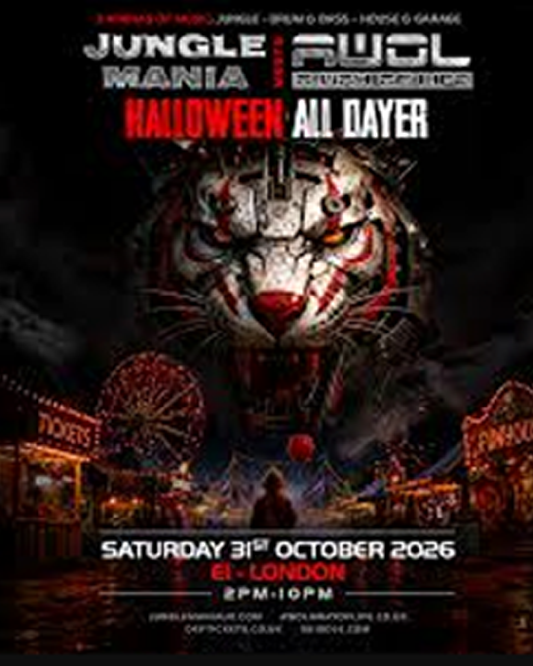 Jungle Mania meets AWOL Halloween at E1 London
