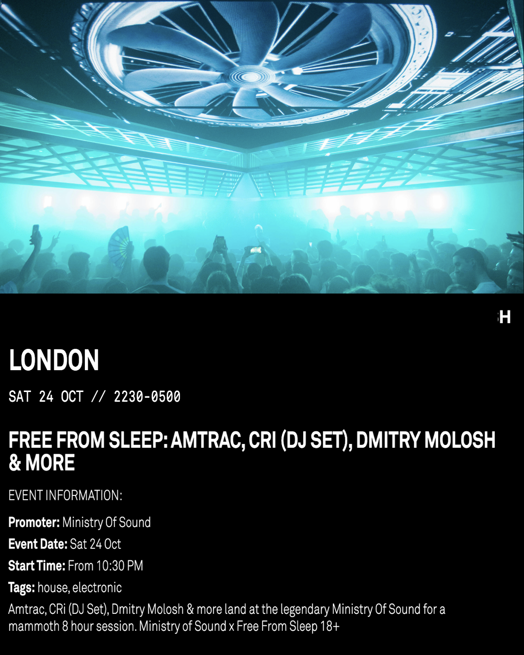 Amtrac CRi and Dmitry Molosh at Ministry of Sound London