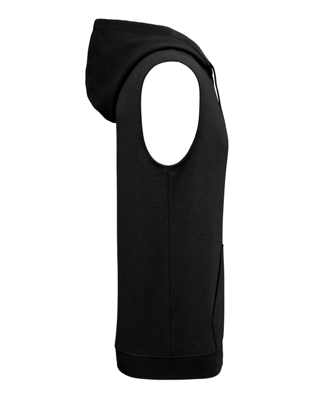 Black PA393 sleeveless hoodie side