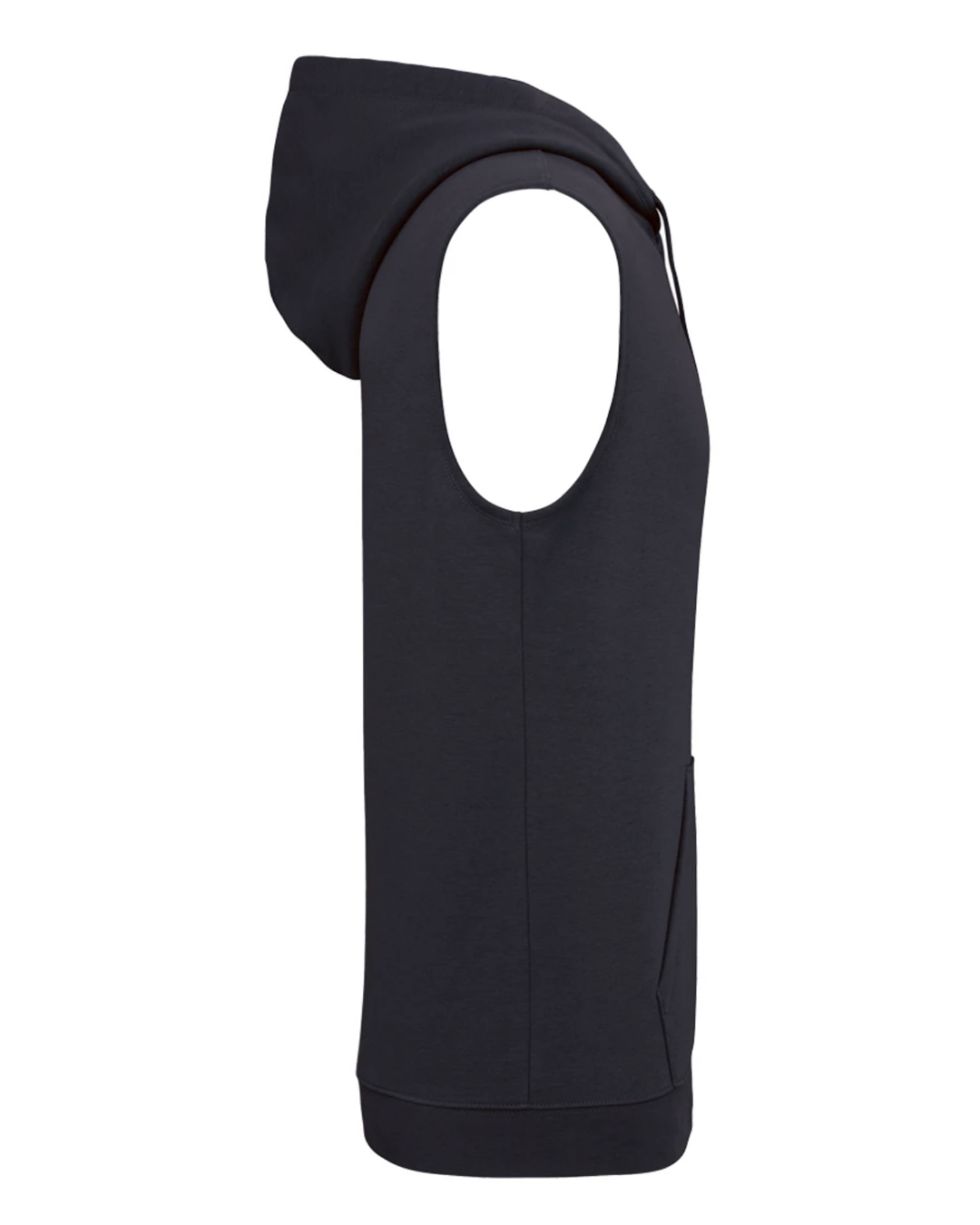 Navy PA393 sleeveless hoodie side